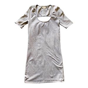 OBEY PROPAGANDA-GRAY THIN STRIPED DRESS-SIZE SMALL